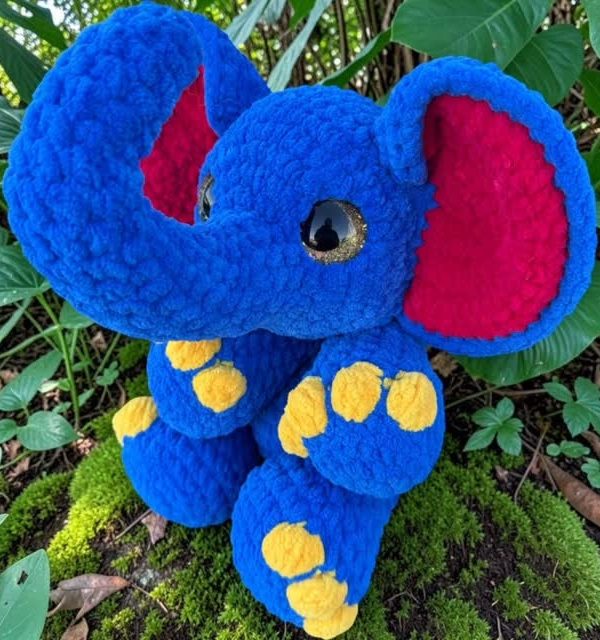Royal Blue Elephant Plushie