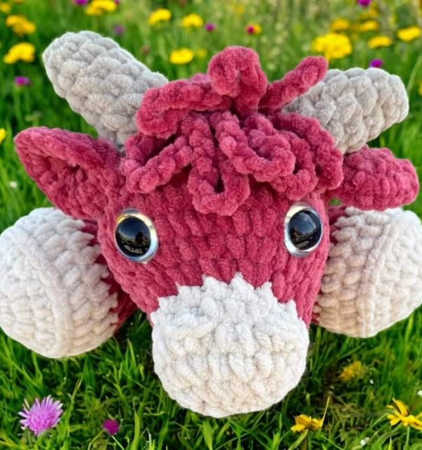 Rosy Highland Calf Plushie