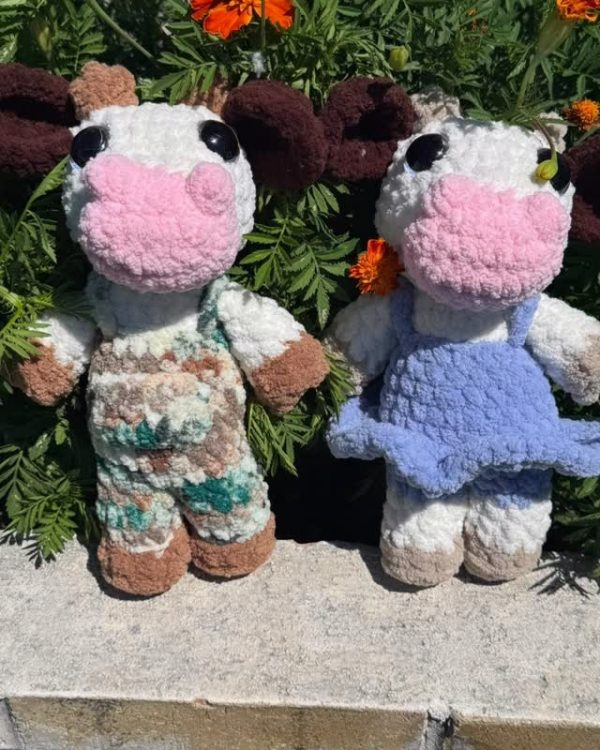 Dressed Cow Duo, Farmer and Dancer