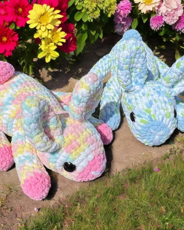 Pastel Floppy Ear Bunny Pair